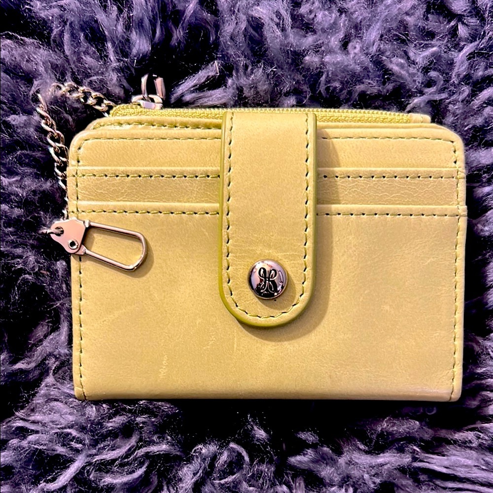 HOBO GREEN LEATHER CARD CASE KEY CHAIN